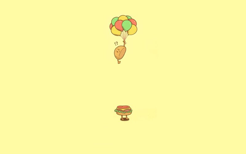 Burger with Balloons