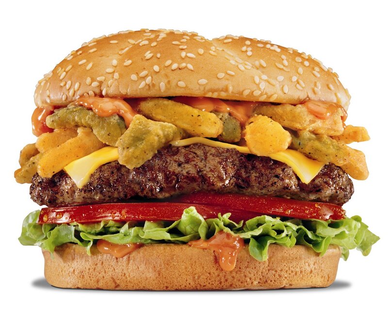 burger with cheese and toppings