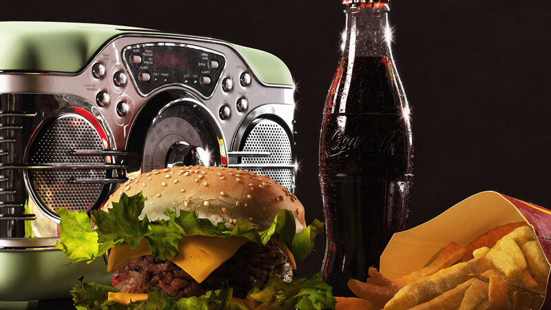 Burger with Fries and Soda