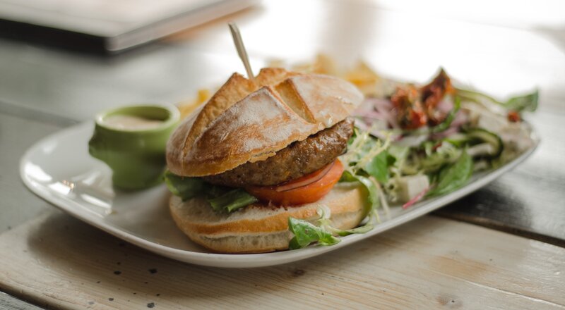 Burger with Salad