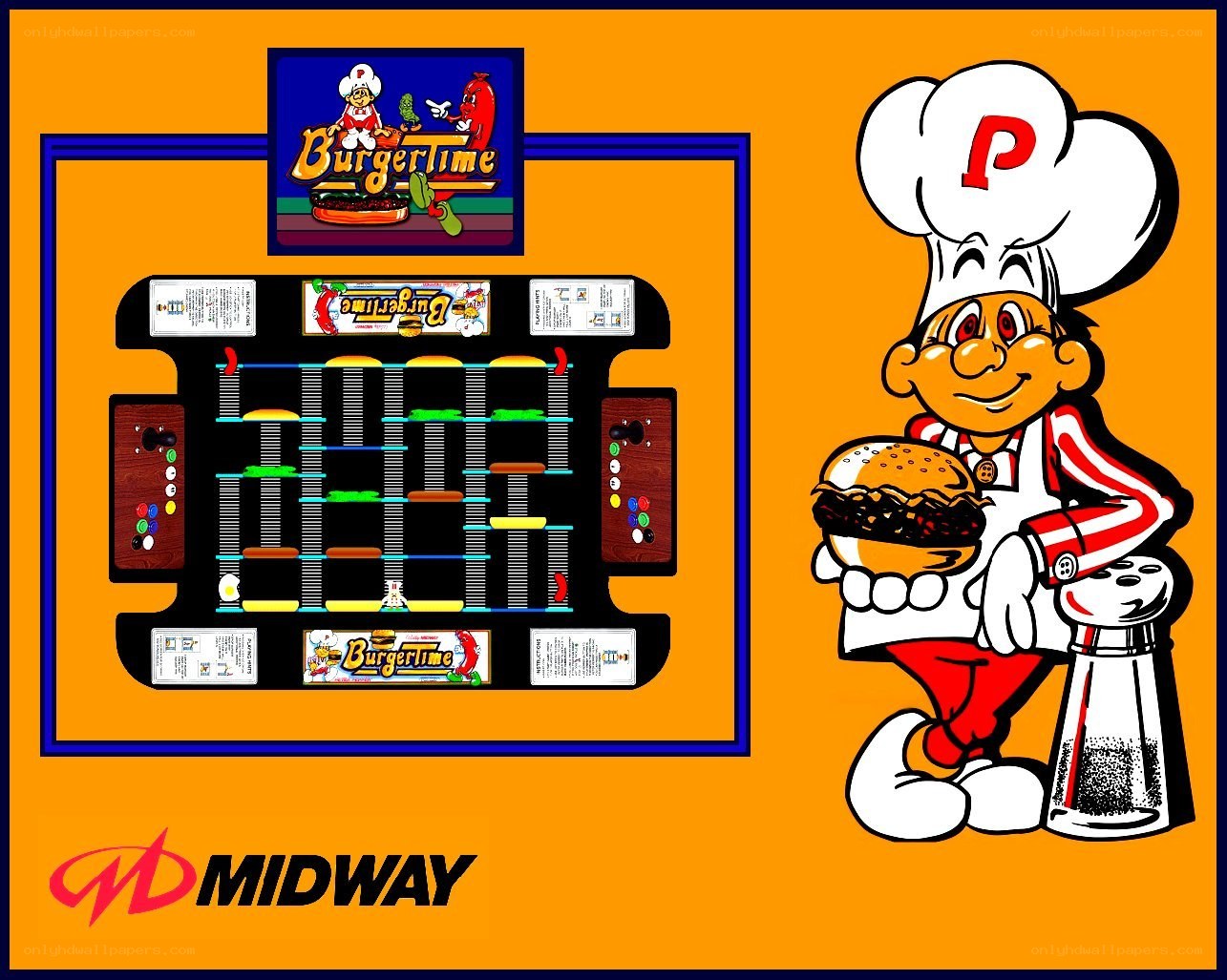 BurgerTime arcade game artwork