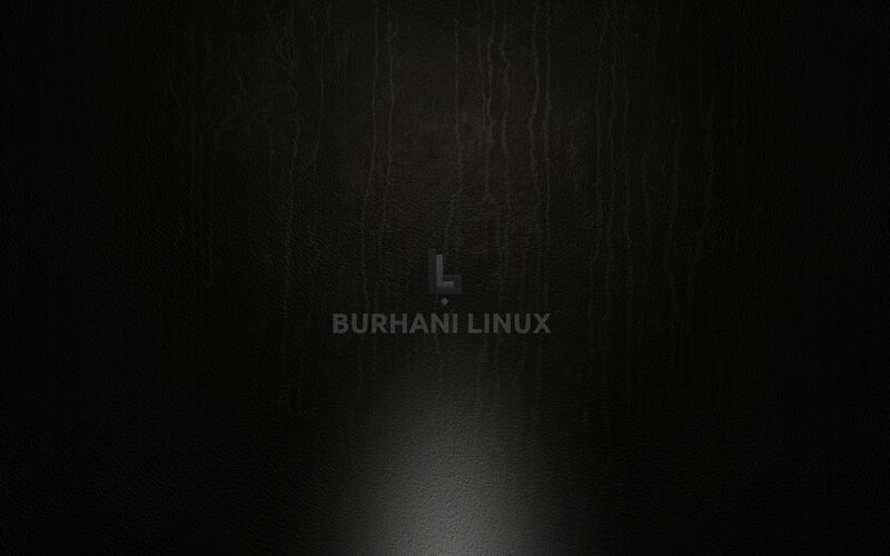 Burhani Linux logo on dark background