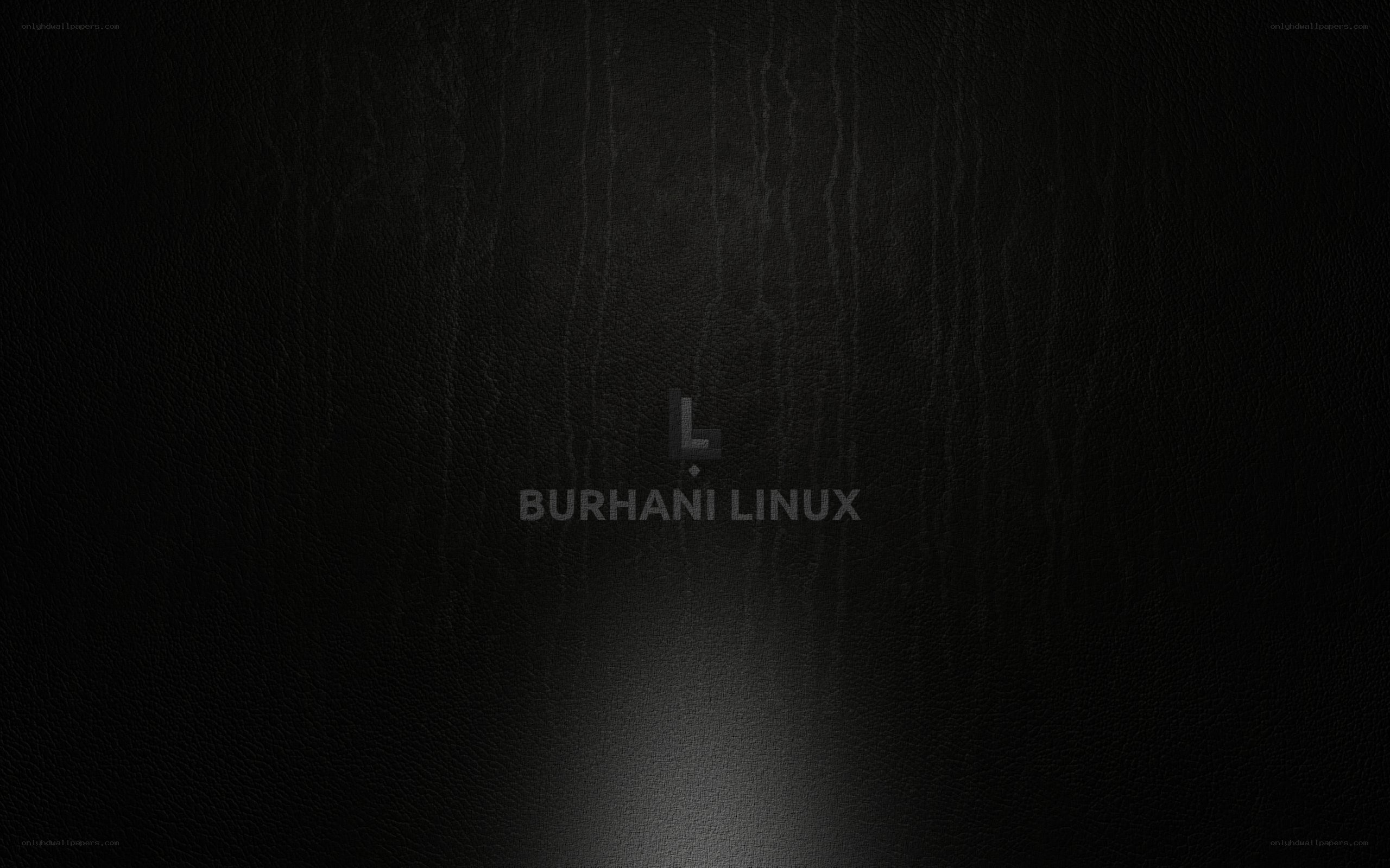 Burhani Linux logo on dark background