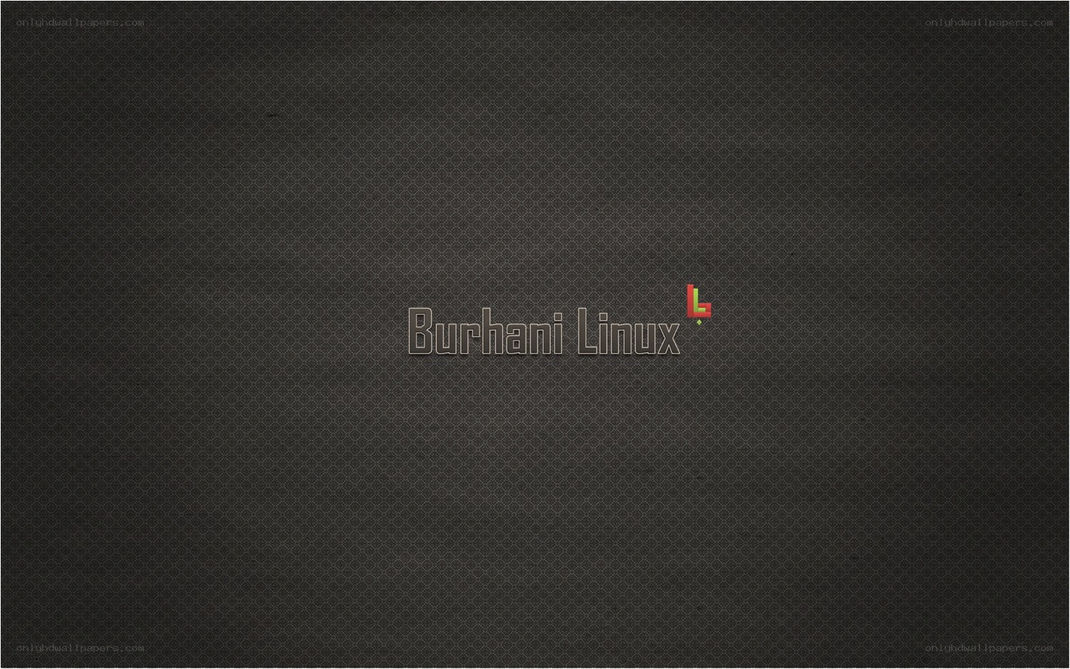 Burhani Linux logo on dark background