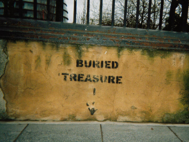 Buried treasure graffiti