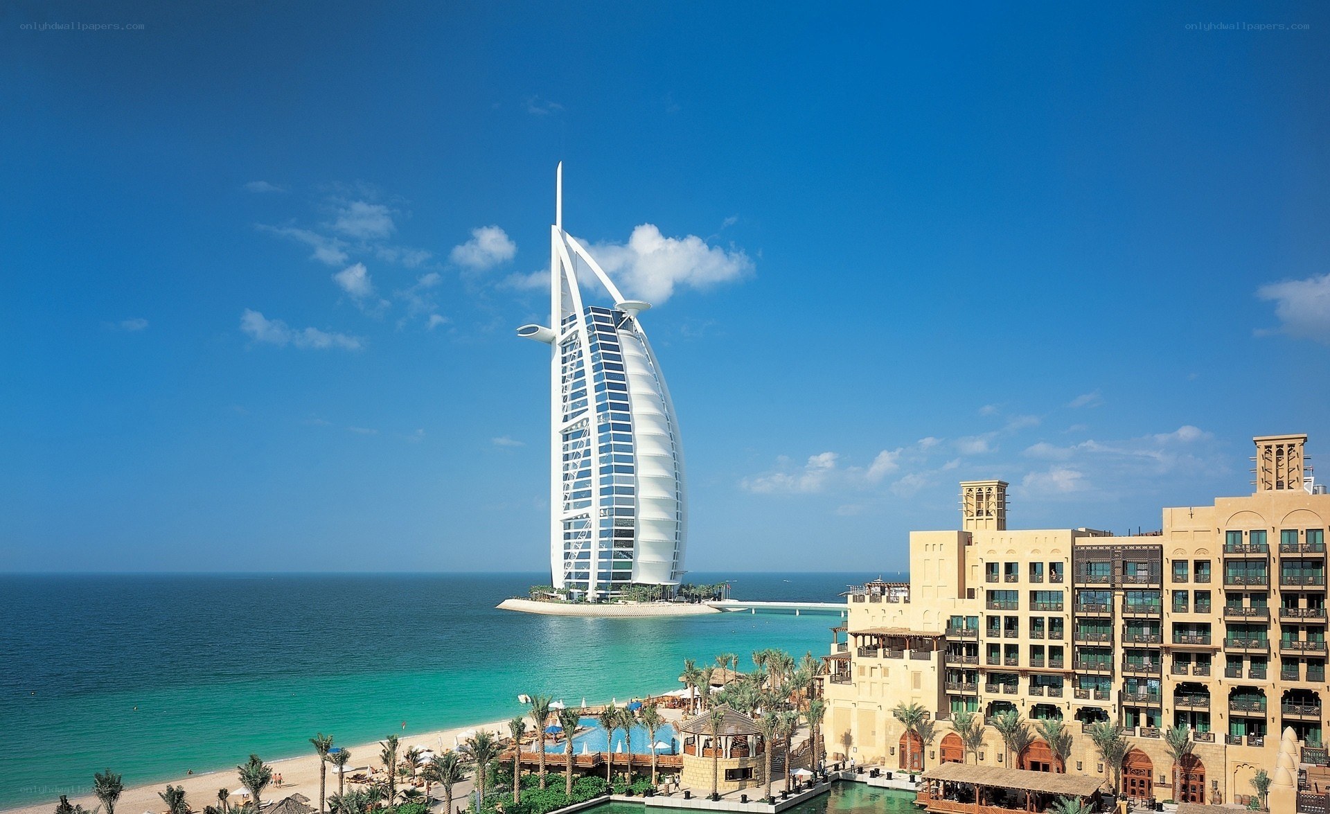 Burj Al Arab and beach view