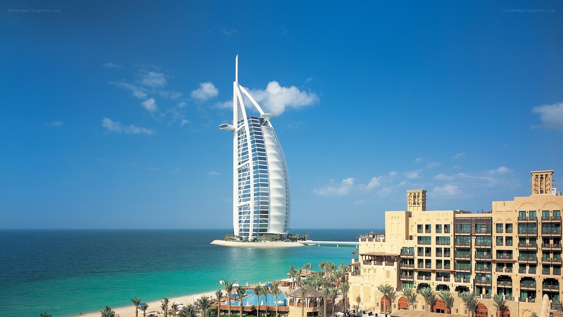 Burj Al Arab and beach view