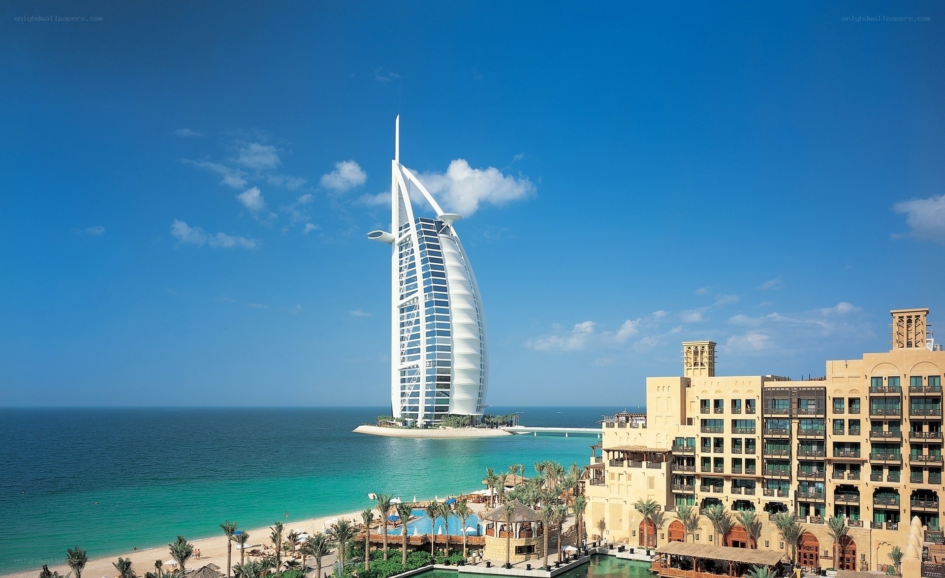 Burj Al Arab and beach view