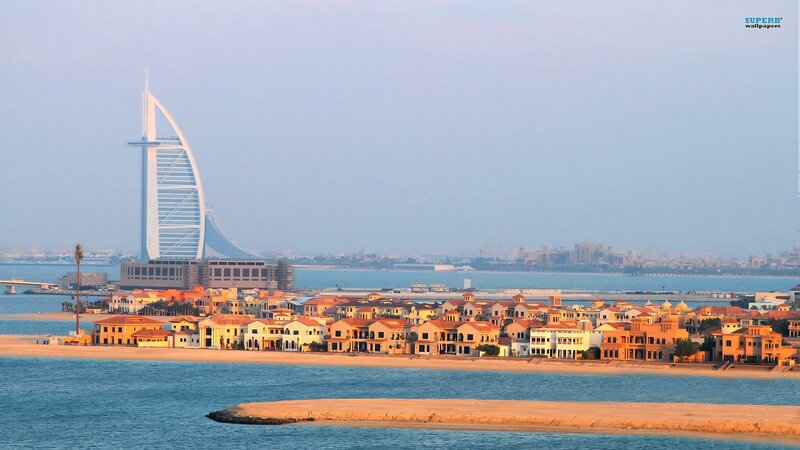 Burj Al Arab and coastal homes