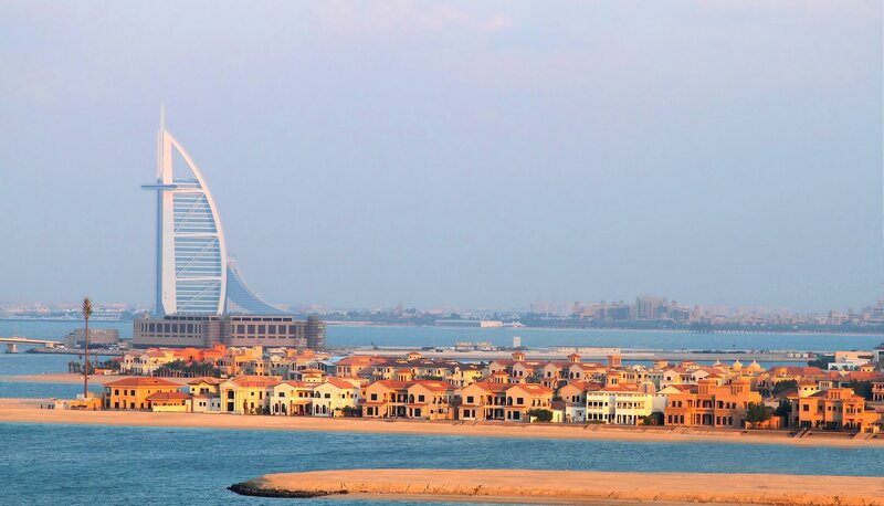 Burj Al Arab and coastal homes