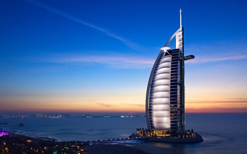 Burj Al Arab at dusk