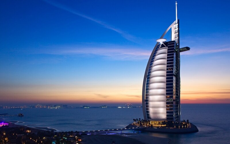 Burj Al Arab at dusk