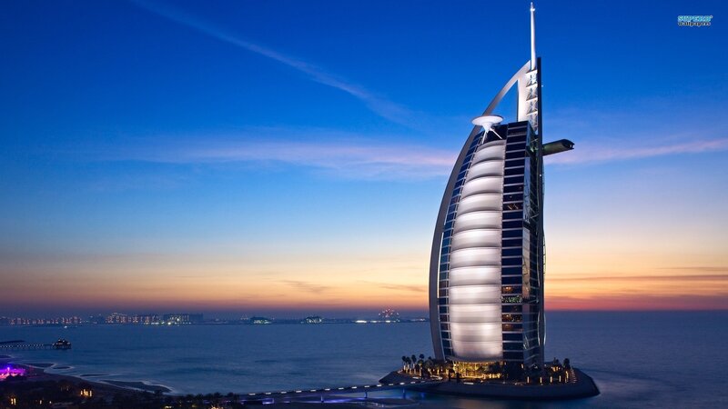 Burj Al Arab at dusk