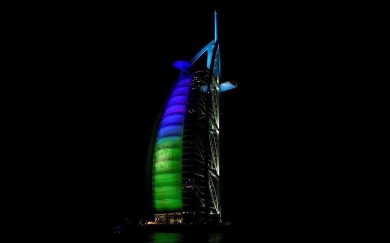 Burj Al Arab at night