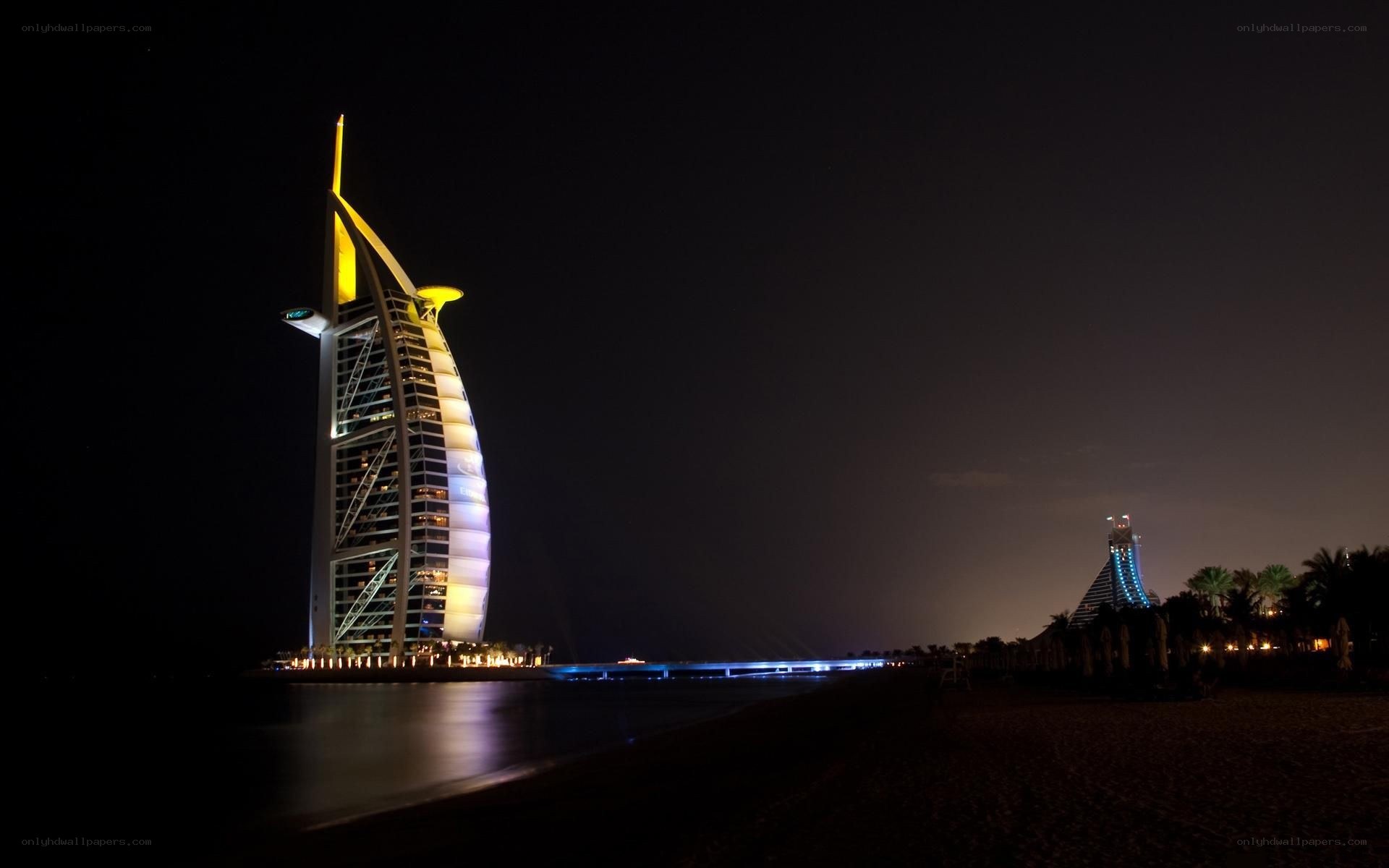 Burj Al Arab at night