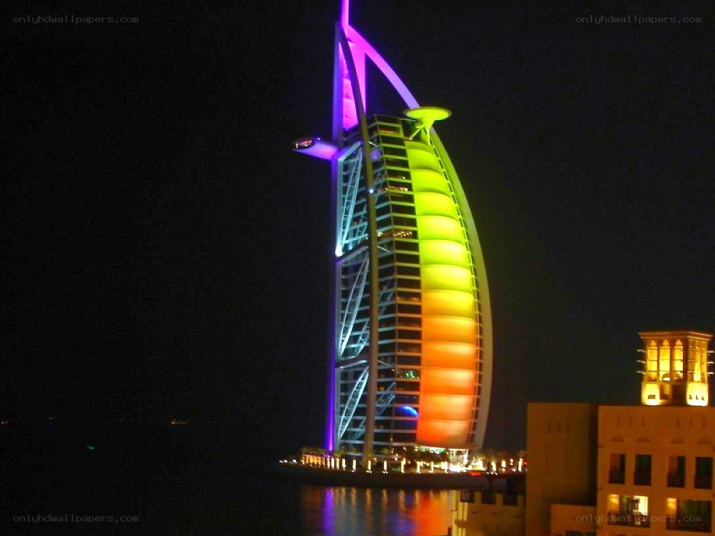 Burj Al Arab at night