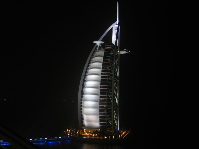 Burj Al Arab at night