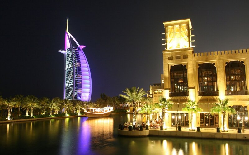 Burj Al Arab at Night — Purple