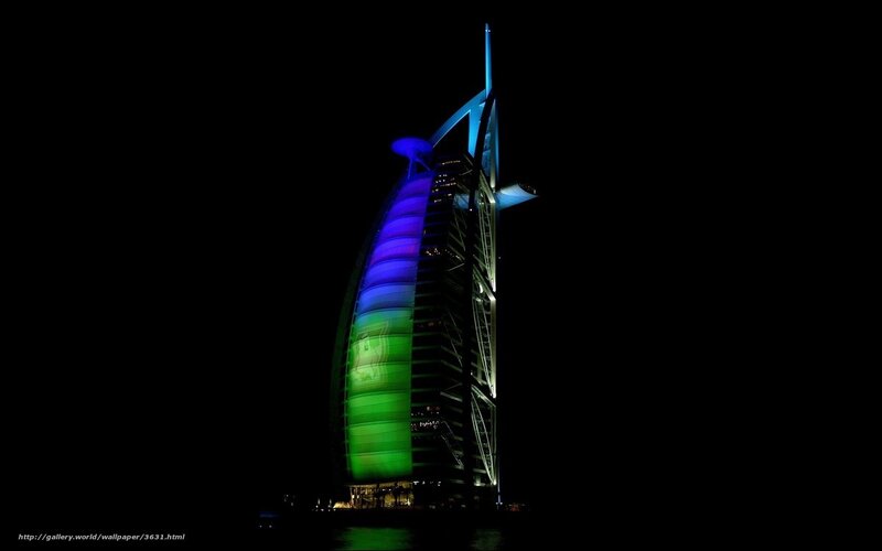 Burj Al Arab at night