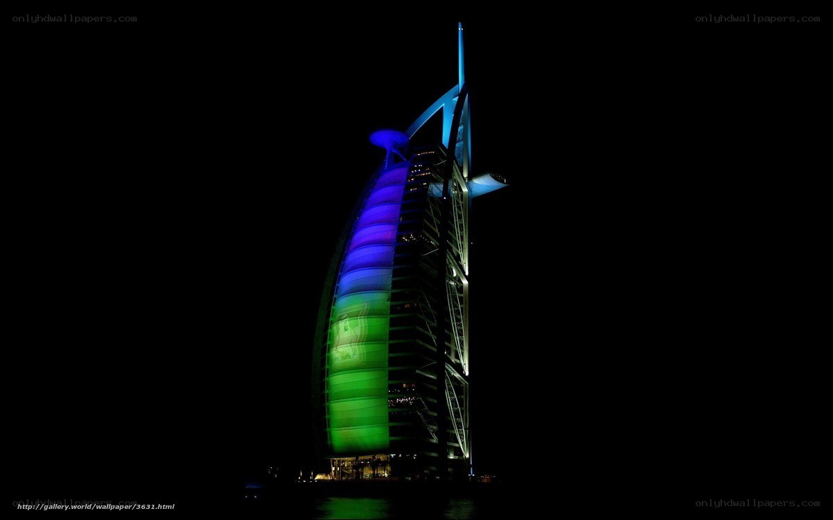 Burj Al Arab at night
