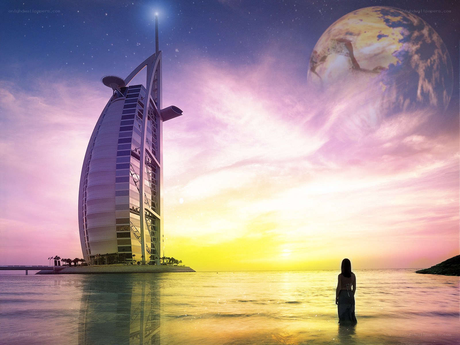Burj Al Arab at sunset