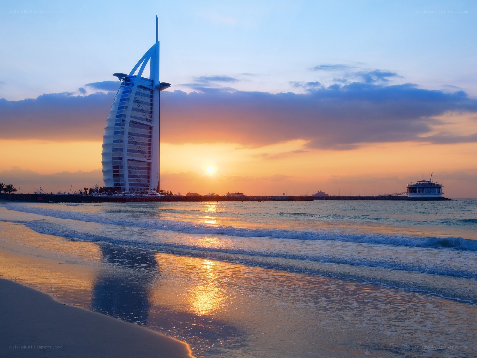 Burj Al Arab at sunset