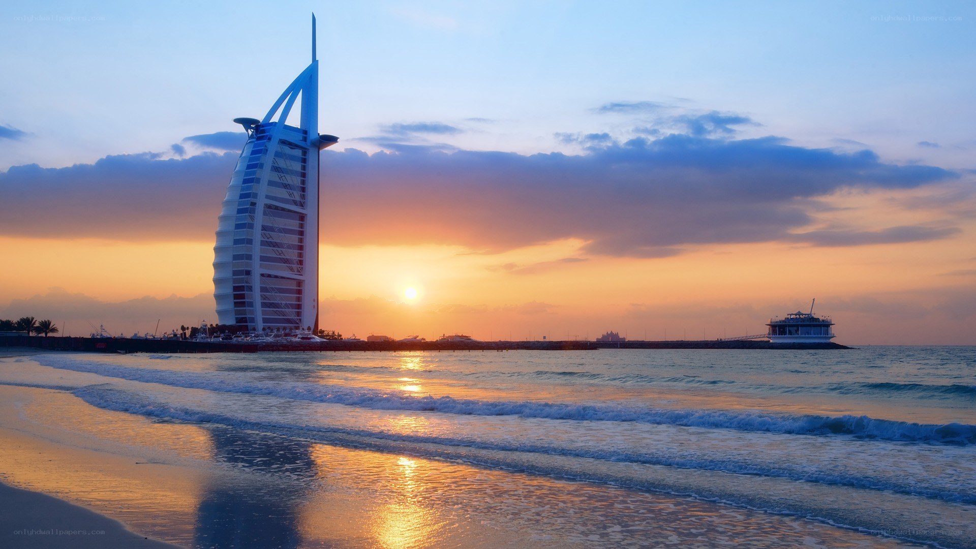 Burj Al Arab at sunset