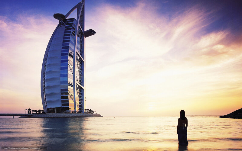 Burj Al Arab at sunset