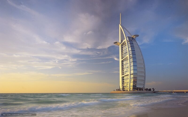 Burj Al Arab at sunset