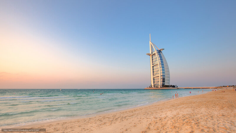 Burj Al Arab at sunset