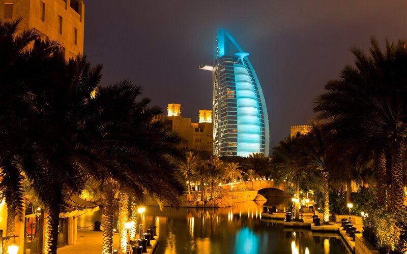 Burj Al Arab Hotel — Palm Trees