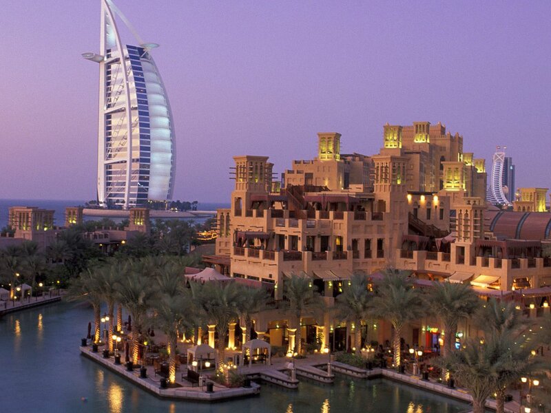 Burj Al Arab Hotel — Purple, Serene, Night