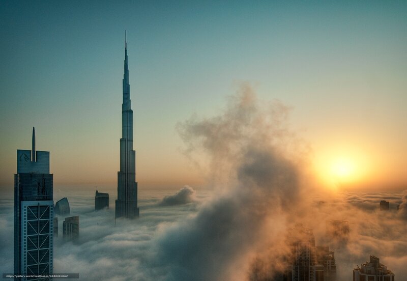 Burj Khalifa above the clouds