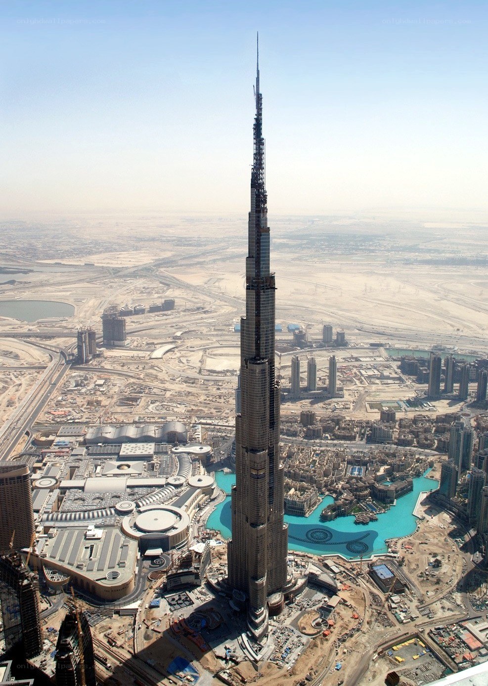 Burj Khalifa aerial view