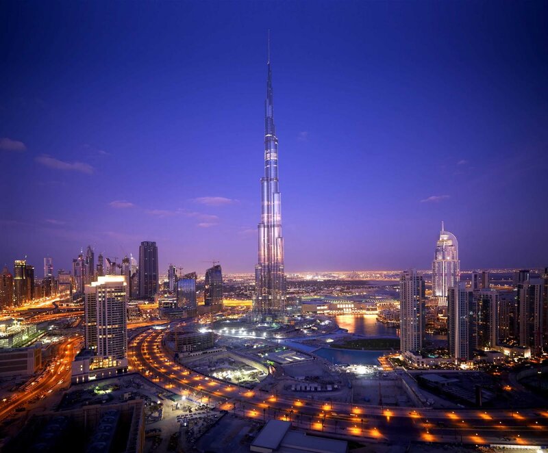 Burj Khalifa at dusk