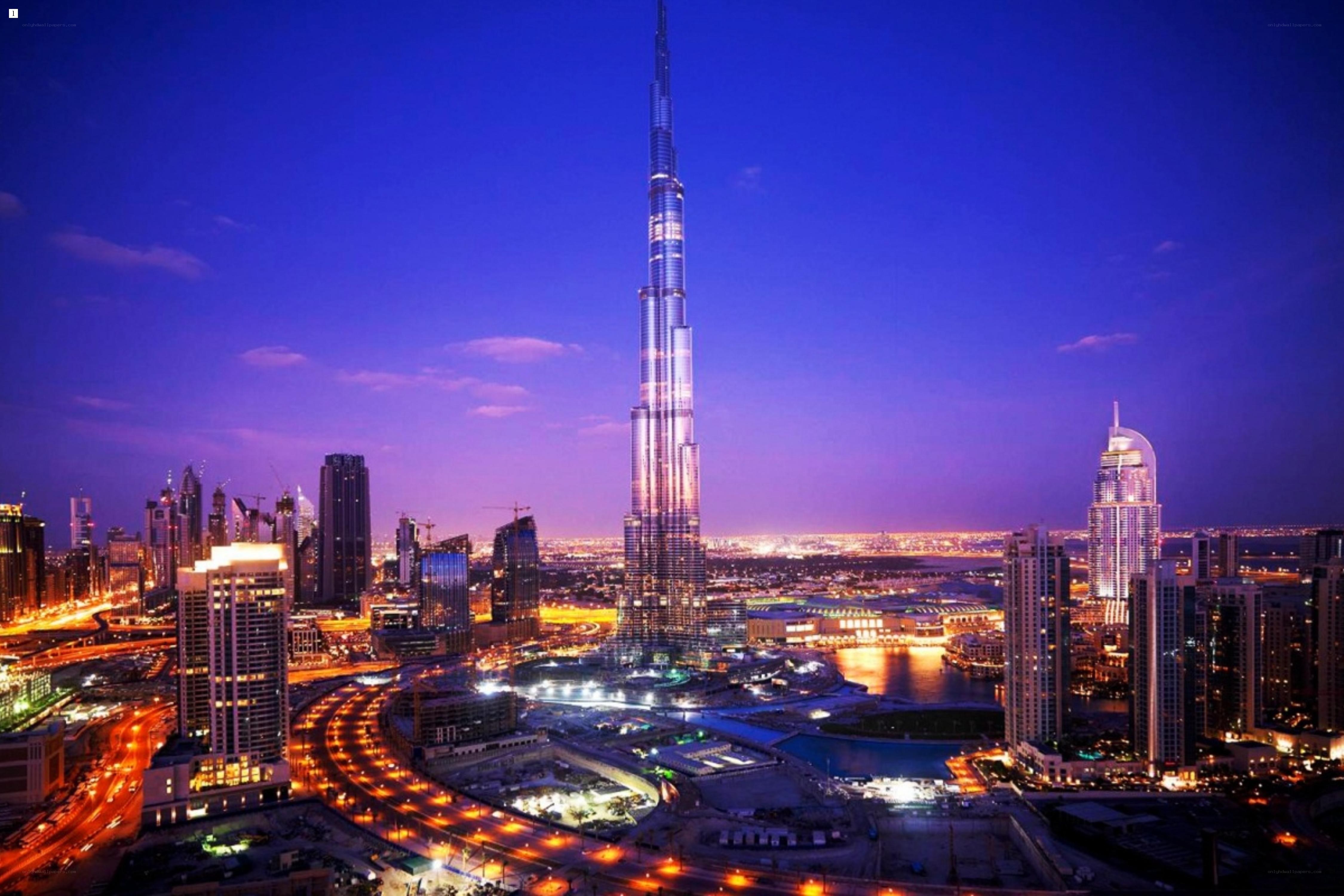 Burj Khalifa at dusk