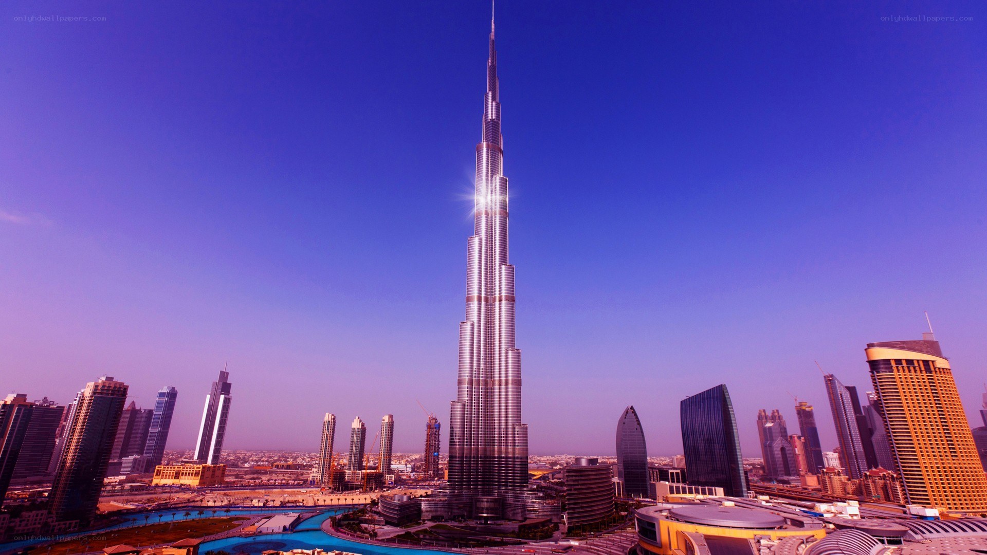 Burj Khalifa at dusk