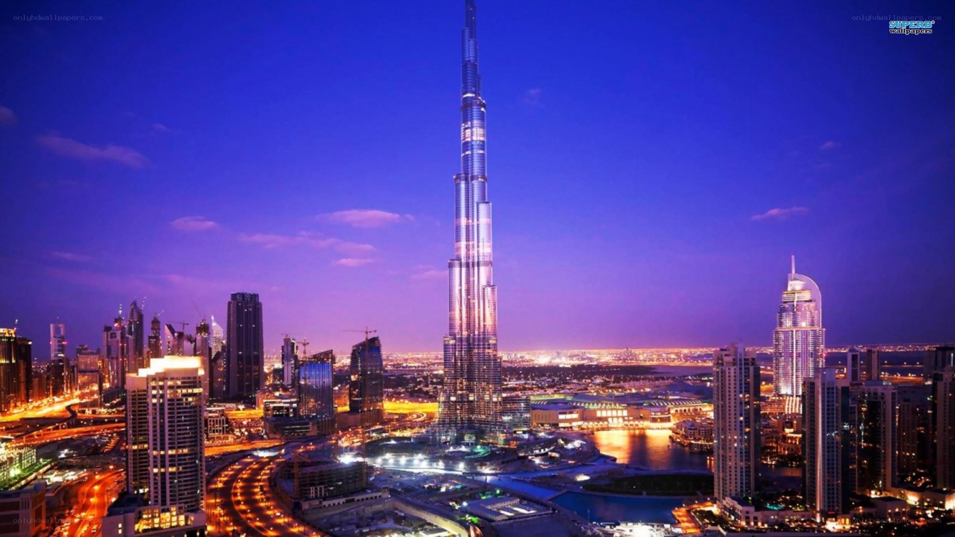 Burj Khalifa at dusk