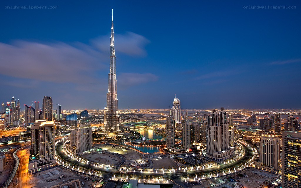 Burj Khalifa at dusk