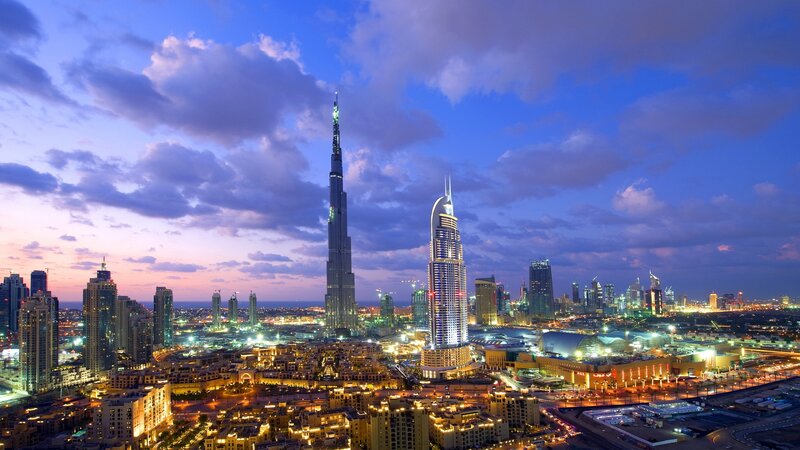 Burj Khalifa at Dusk — Blue, Dramatic, Sunset