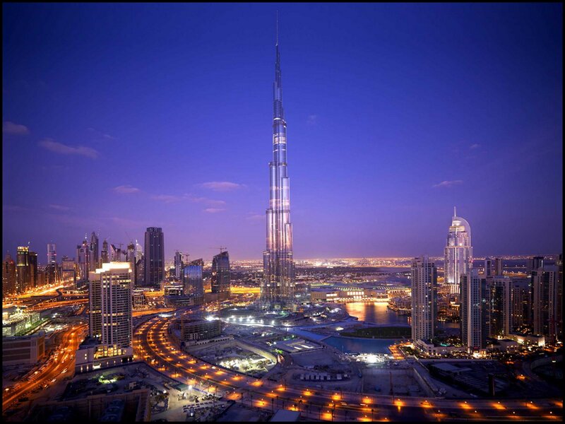 Burj Khalifa at Dusk — Blue, Dramatic