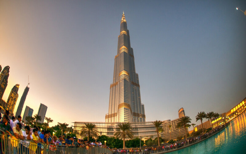 Burj Khalifa at Dusk — Blue, Serene, Sunset