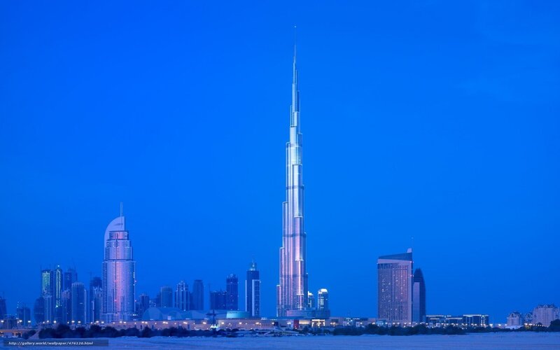 Burj Khalifa at dusk
