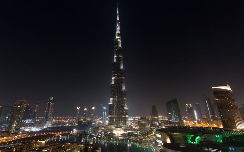 Burj Khalifa at night