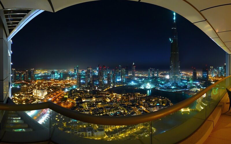 Burj Khalifa at Night — Black, Dramatic, Photograph, Cityscape