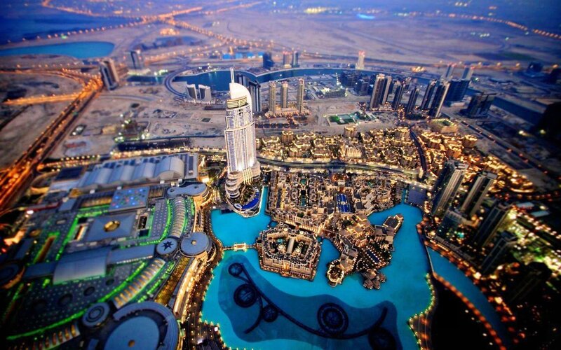 Burj Khalifa at Night — Blue, Dramatic, Photograph