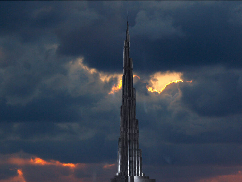 Burj Khalifa at sunset