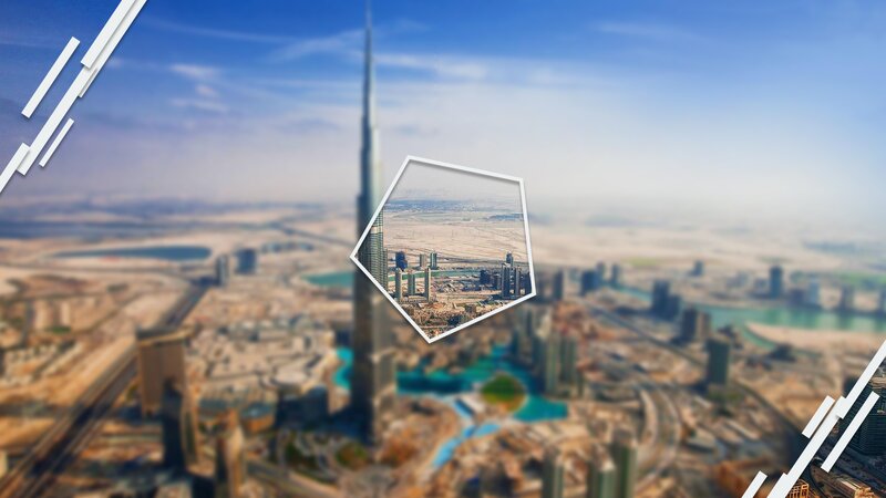 Burj Khalifa Skyline — Blue, Dramatic, Afternoon, Photograph