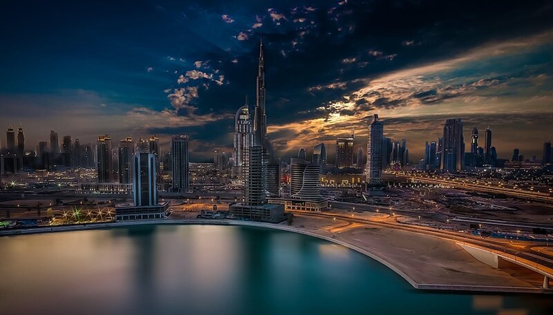 Burj Khalifa Skyline — Blue