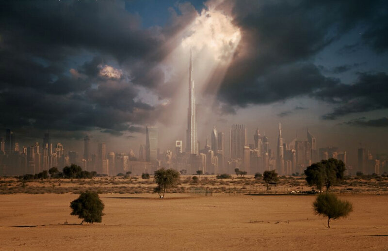 Burj Khalifa Skyscraper — Brown
